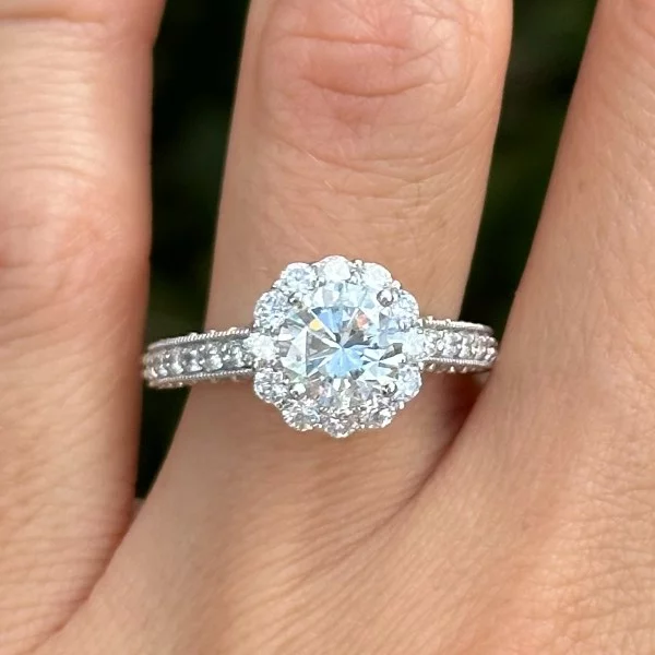 2.75 CTW Halo Diamond Engagement Ring