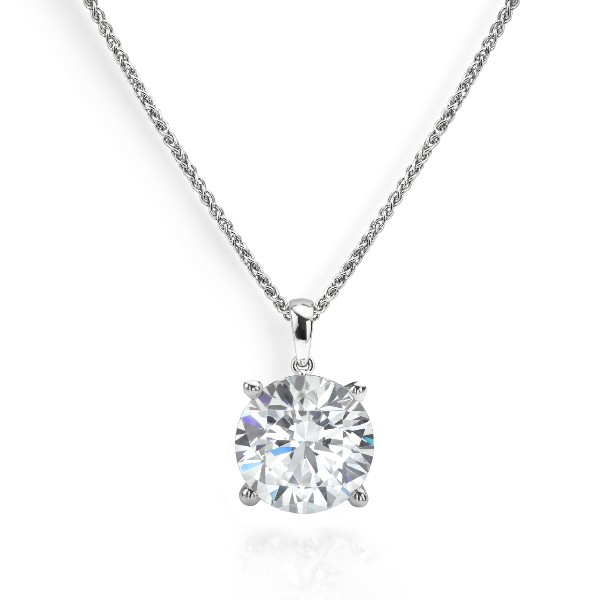 1.5 Carat Lab Grown Diamond Pendant and Necklace