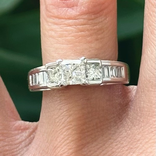 1.75 CTW Princess Cut Engagement Ring