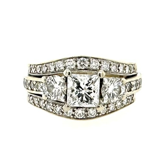 2 CTW Princess Cut Engagement Ring