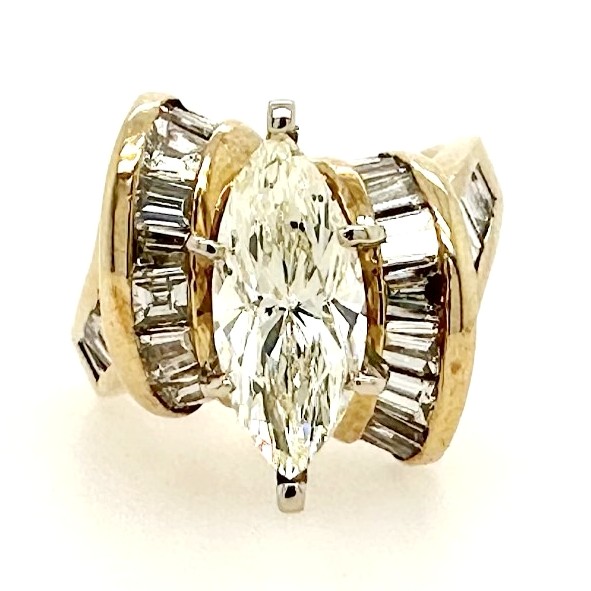 2.75 CTW Marquise Diamond Engagement Ring