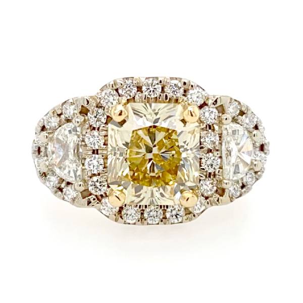 4.80 CTW Fancy Yellow Radiant Engagement Ring